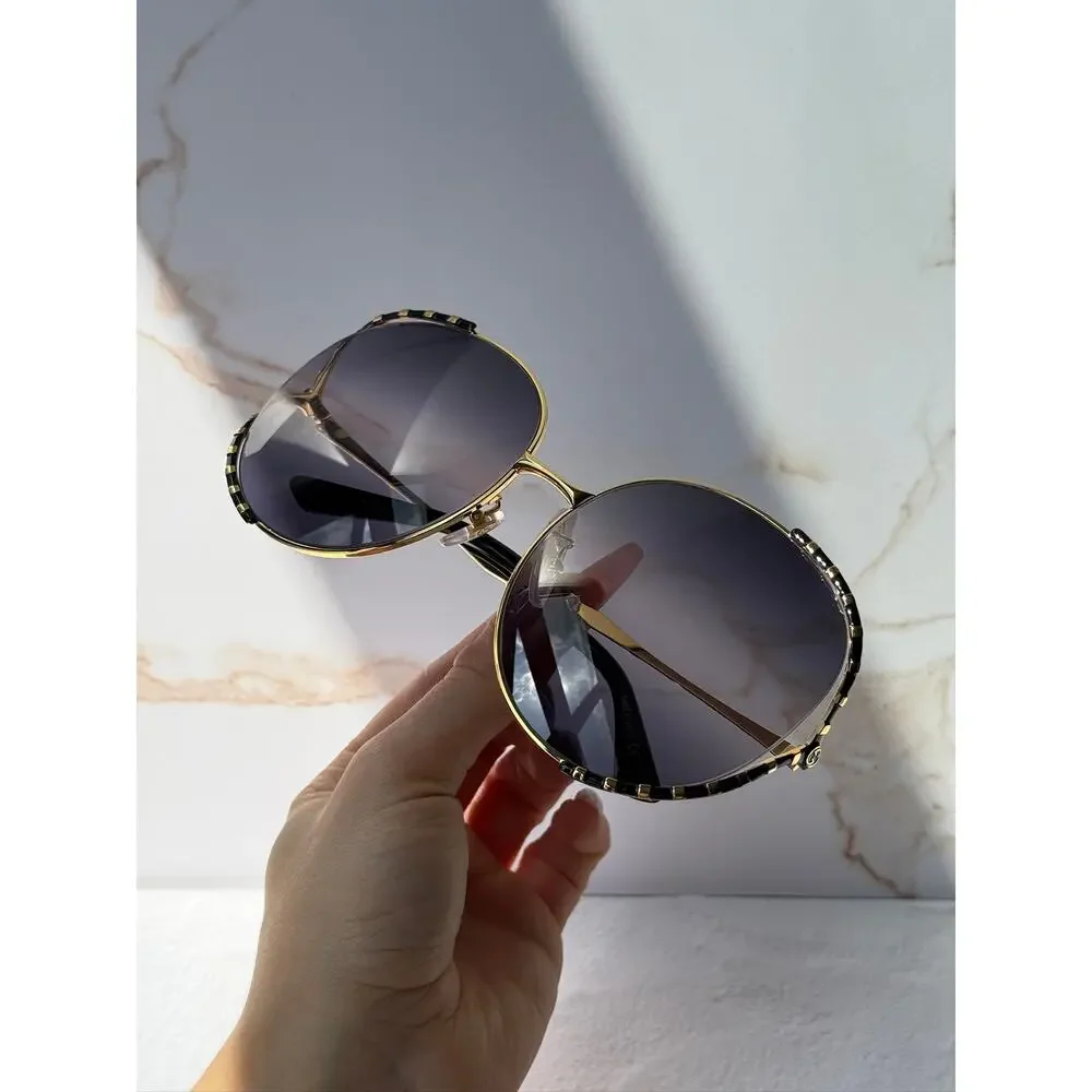 Gucci Oversized Round Sunglasses in Tortoiseshell and Brown